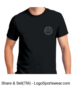 Adult Unisex Basic Tee - Front and Back Logo Design Zoom