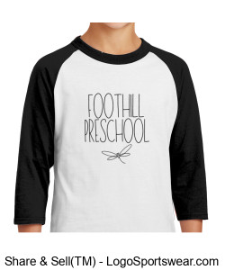 Youth - 3/4 Sleeve Tee Design Zoom